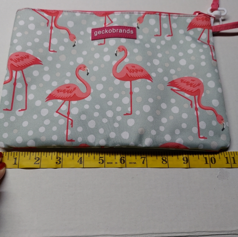 Flamingo Geckobrand Swimsuit Bag Wristlet - Picture 8 of 9